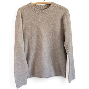 REI Cooperative Womens Medium Lambs Wool Crewneck Sweater Beige
